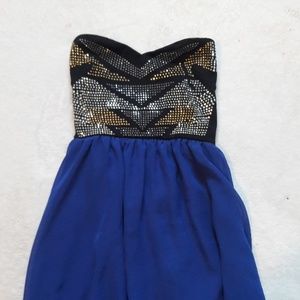 Aztec Strapless Dress